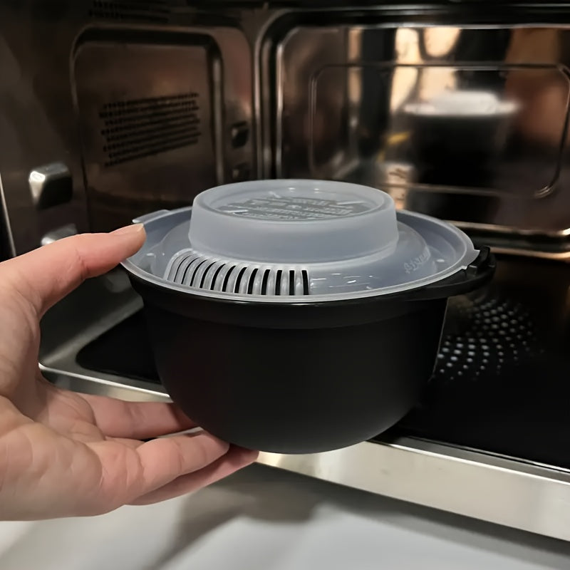 Compact Microwave Rice Cooker with Lid