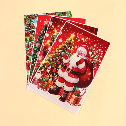 50pcs Vintage Santa Claus Christmas Gift Bags with Handles