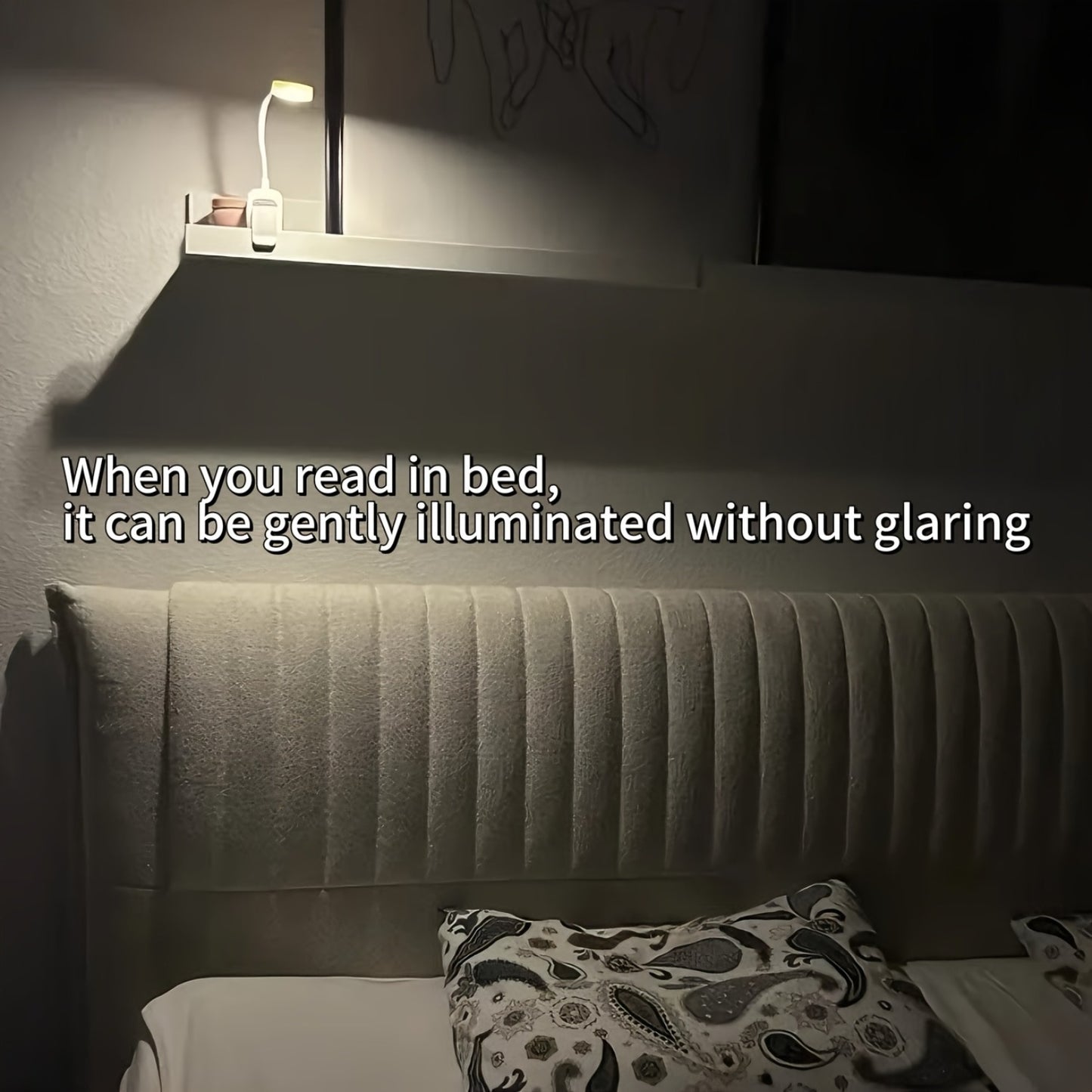 Adjustable Reading Light with 3 Color Modes