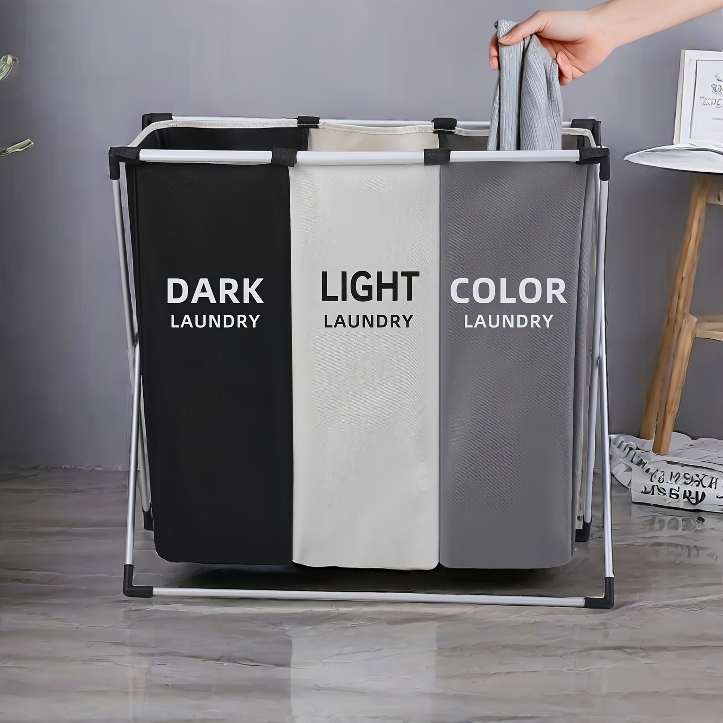 3-Color Large Capacity Laundry Basket