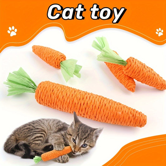 Carrot-Shaped Cat Chew Toys
