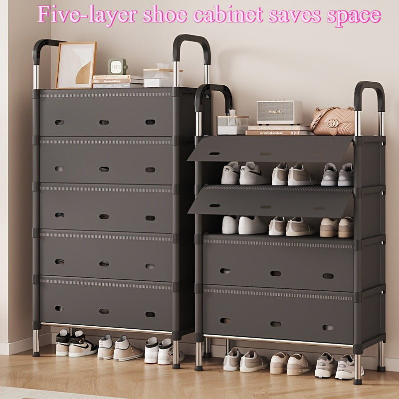 Dustproof 5-Tier Metal Shoe Cabinet