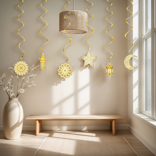 Decorative Swirl Banner for Eid And Ramadan