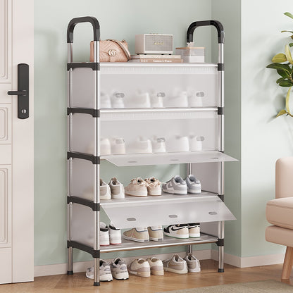 Dustproof 5-Tier Metal Shoe Cabinet
