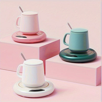 Smart Electric Hot Cup Warmer with USB-Powered Pad