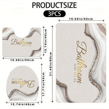 Bathroom Mat Three-Piece Set