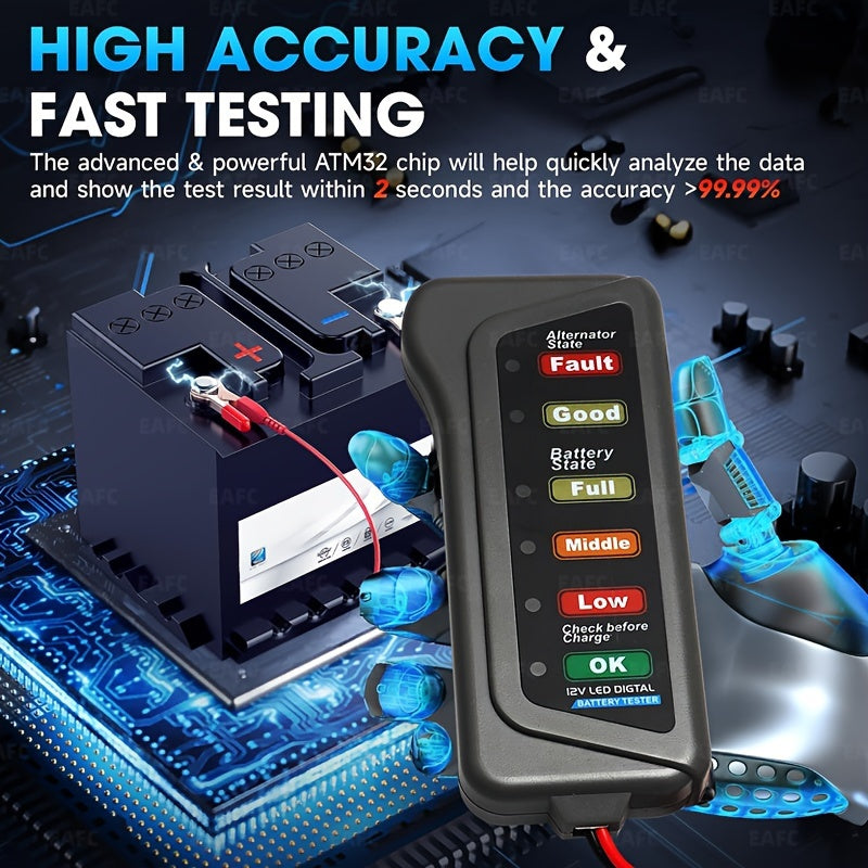 12V Digital Tester LED Display Car Diagnostic Tool