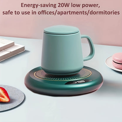 Smart Electric Hot Cup Warmer with USB-Powered Pad
