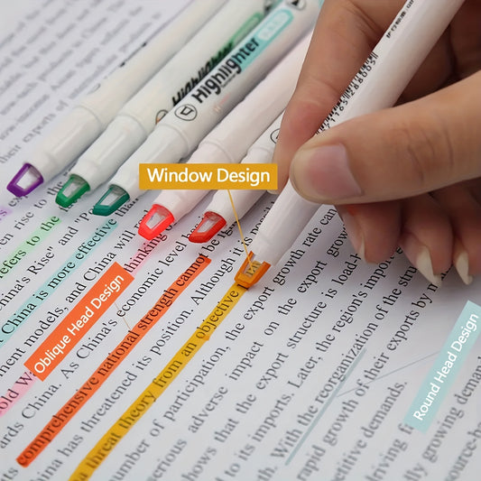 6pcs Visible Window Highlighter