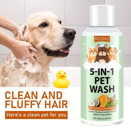 5 - in - 1 Pet Wash Shampoo for Cats and Dogs 100ml - HazMarket