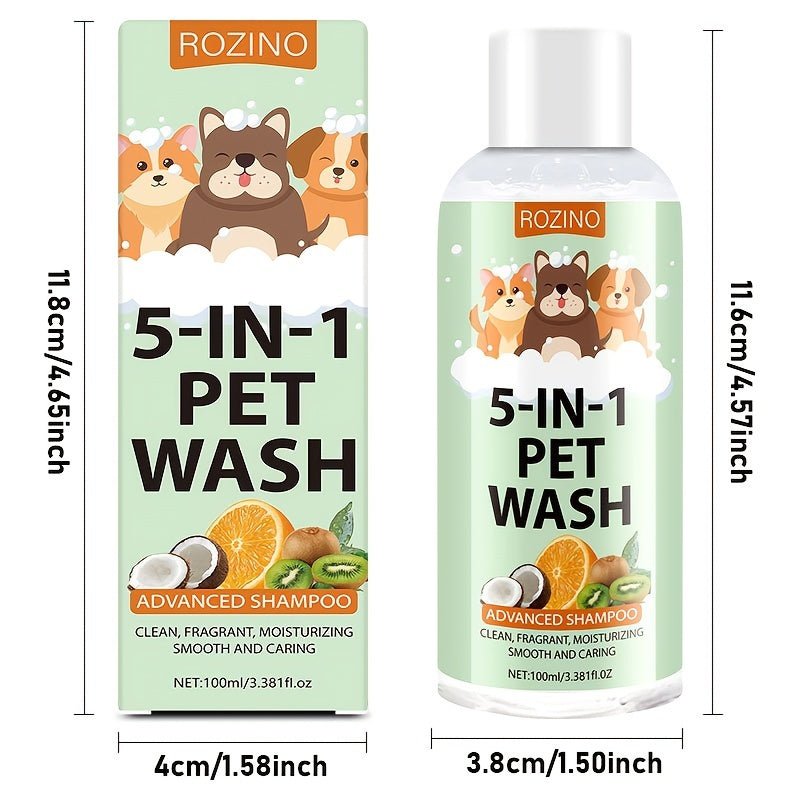 5 - in - 1 Pet Wash Shampoo for Cats and Dogs 100ml - HazMarket