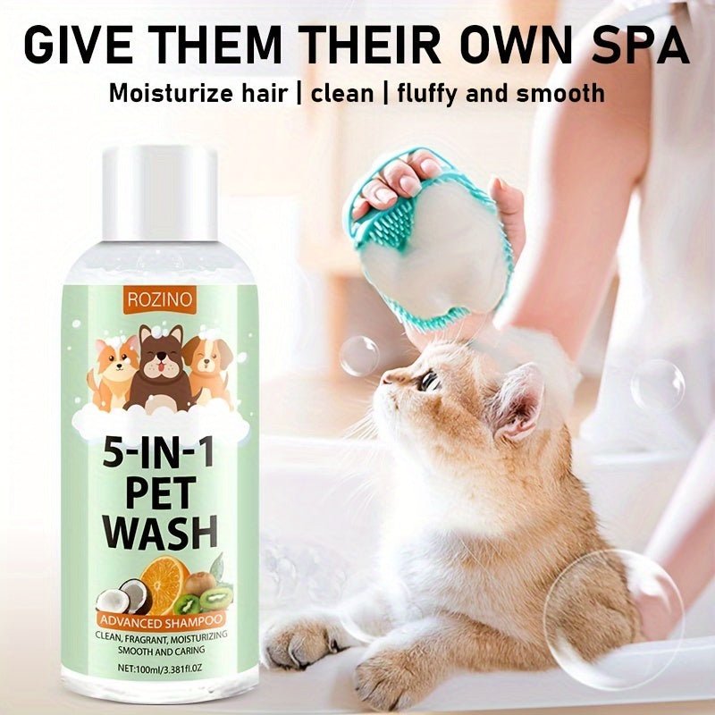 5 - in - 1 Pet Wash Shampoo for Cats and Dogs 100ml - HazMarket
