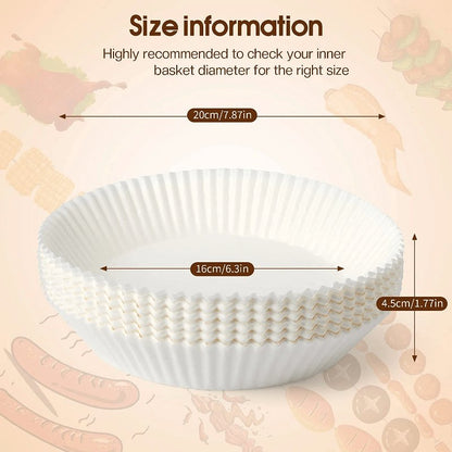 50/100pcs Air Fryer Disposable Paper Liner - HazMarket