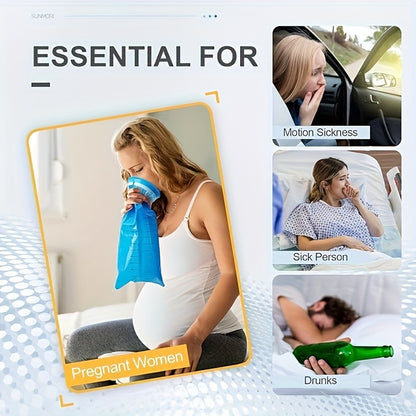10pcs Leak-Proof Disposable Vomit Bags for Travel