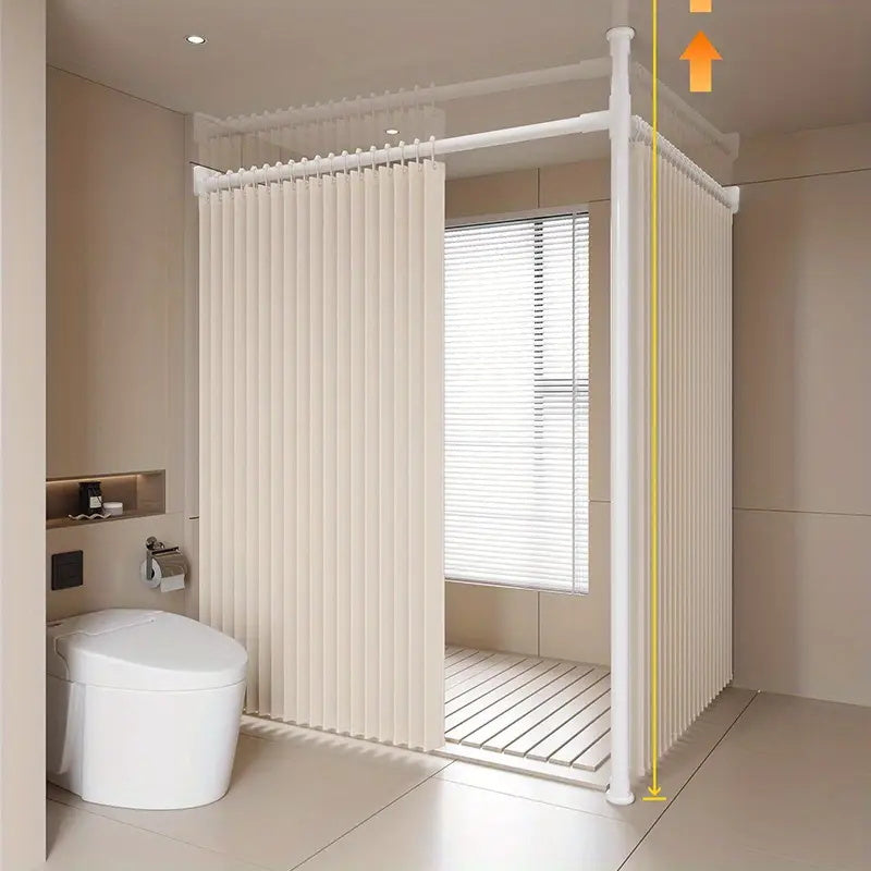 Modern Folding Divider Curtain with Plastic Hooks