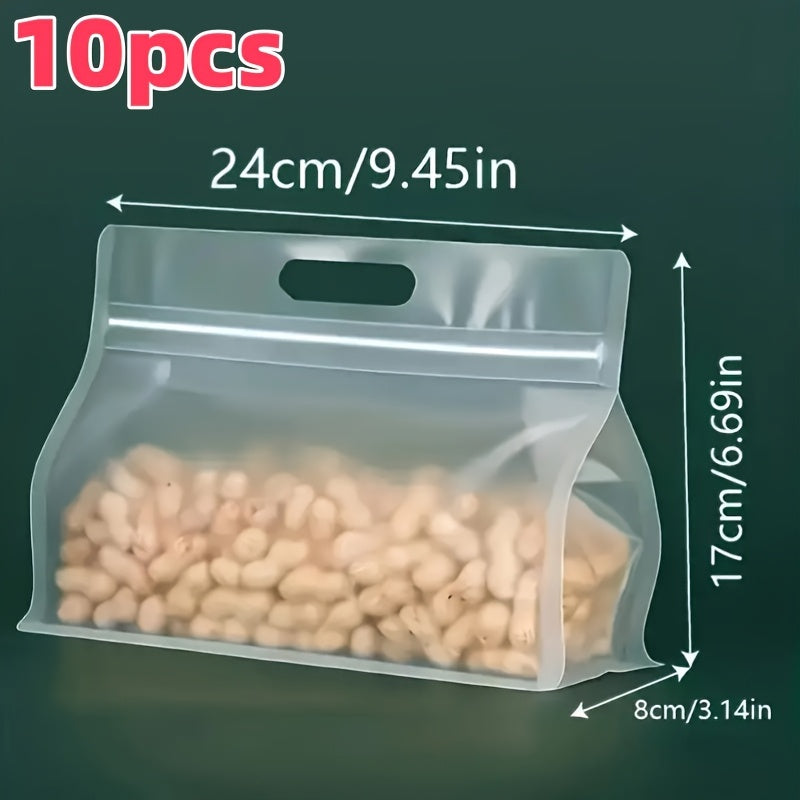 10pcs Reusable Self-Sealing Leak-Resistant Food Storage Bag