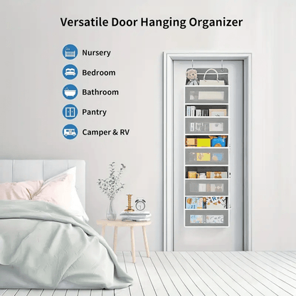 5-Tier Foldable Door Hanging Storage Rack with 5 Large Pockets
