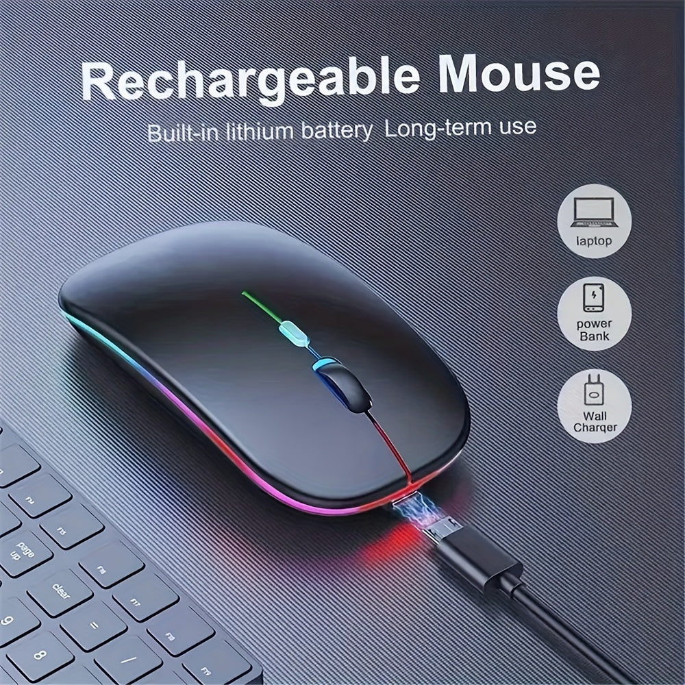 Ultra-Thin Rechargeable LED Backlit Wireless Mouse