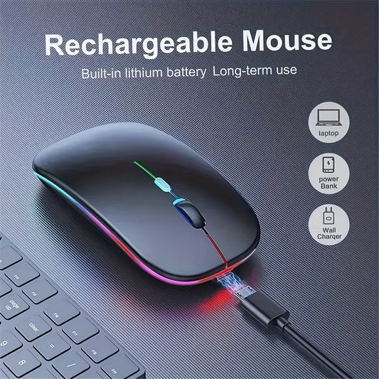 Ultra-Thin Rechargeable LED Backlit Wireless Mouse
