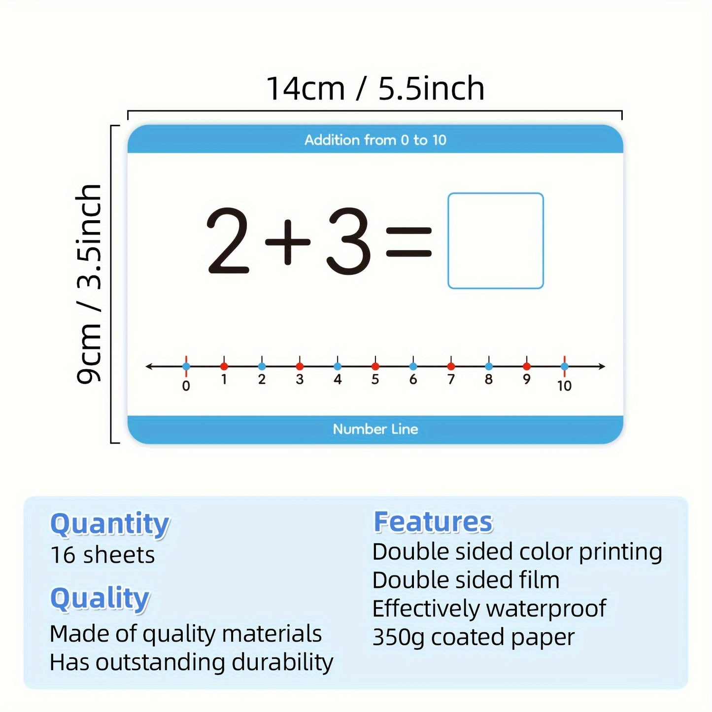 Educational Number Flash Cards Set