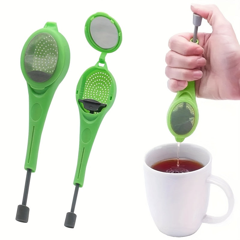 Reusable Tea & Coffee Filter with Built-in Measuring Scoop & Stirrer