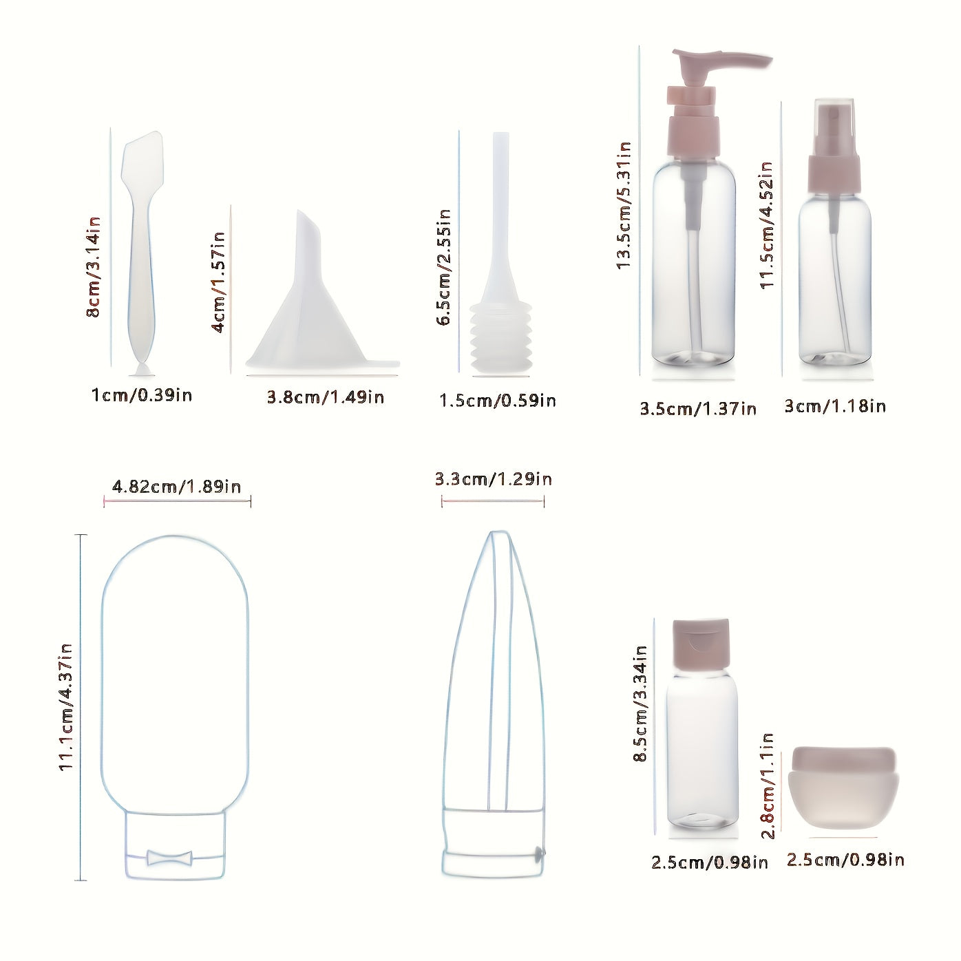 11pcs Travel Bottle Set