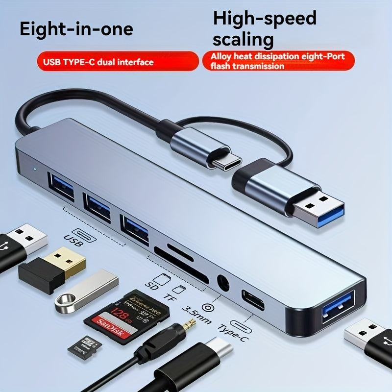 8-in-1 USB Hub for Laptops & Desktops