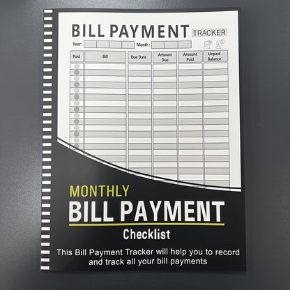 Monthly Bill Payment Tracker Planner