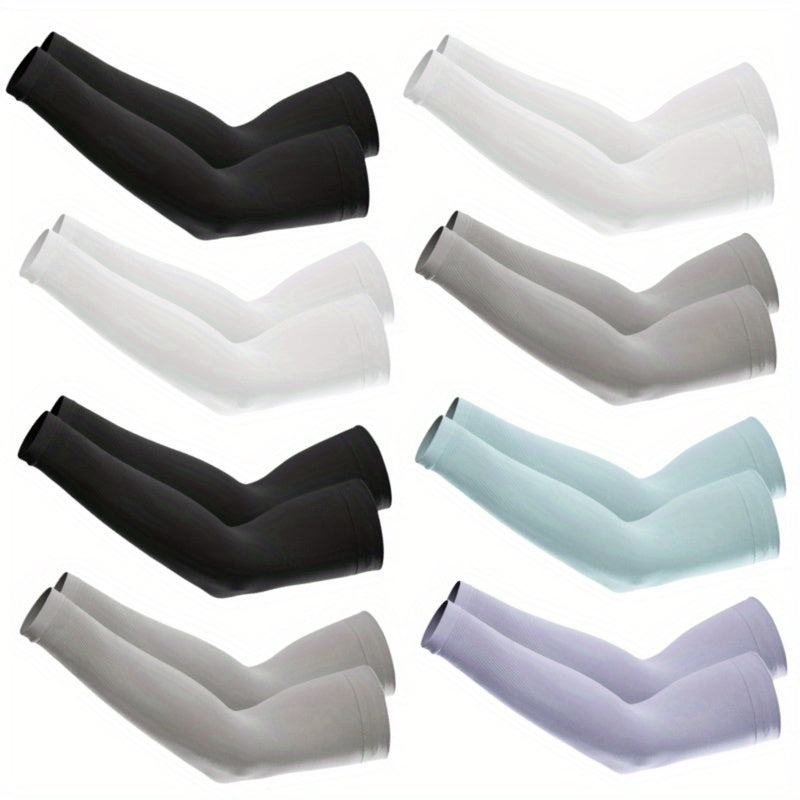 8 Pairs Cooling Arm Sleeve Compression for Men & Women