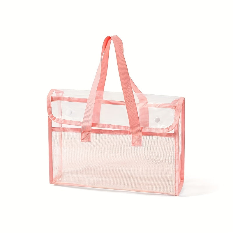 Transparent PVC File Organizer with Sturdy Handle