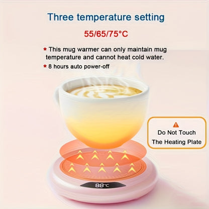 Smart Electric Hot Cup Warmer with USB-Powered Pad
