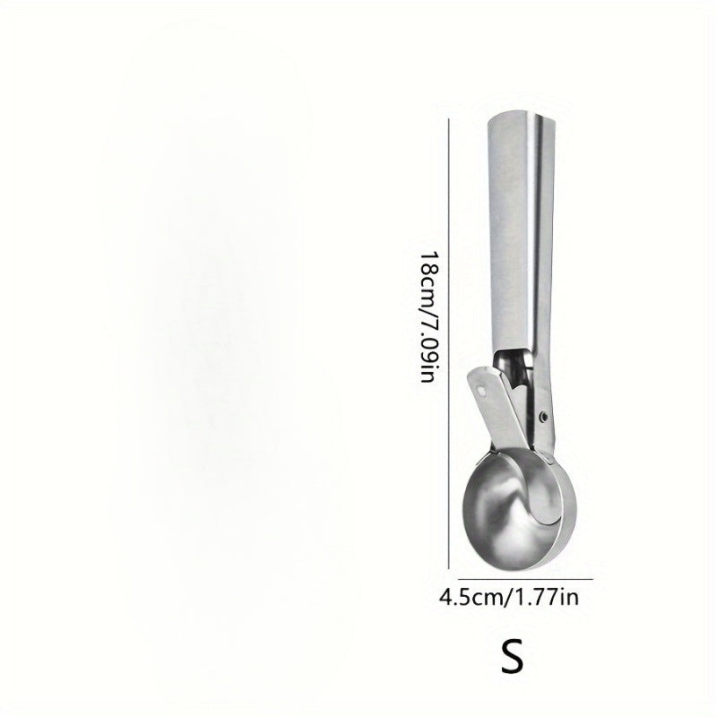 Premium Stainless Steel Ice Cream Scoop with Trigger