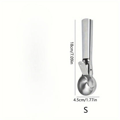 Premium Stainless Steel Ice Cream Scoop with Trigger