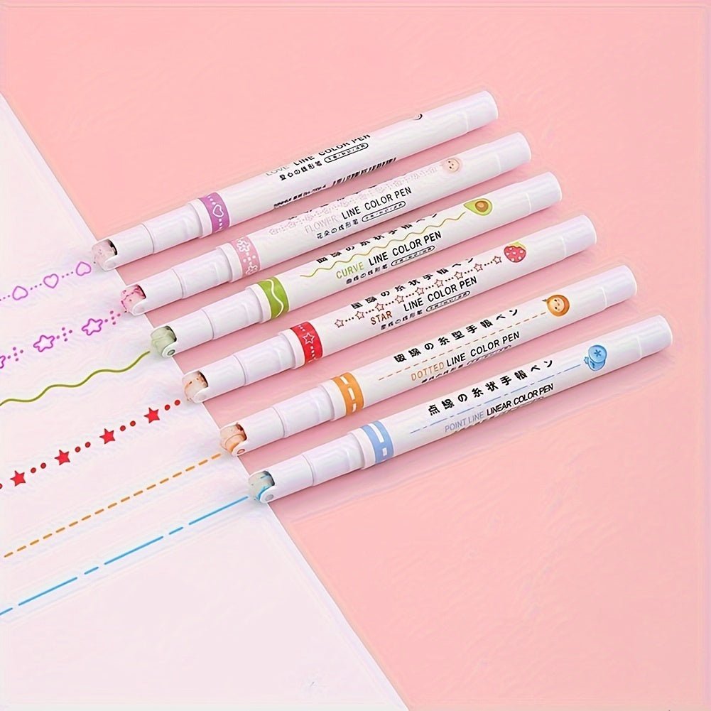 6 - Pack Quick - Dry Vibrant Curve Highlighters - HazMarket