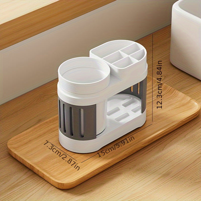 1set Modern Plastic Toothbrush Holder with Cups