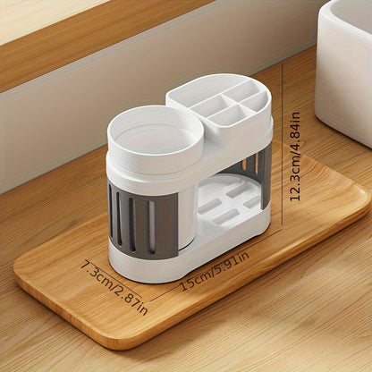 1set Modern Plastic Toothbrush Holder with Cups
