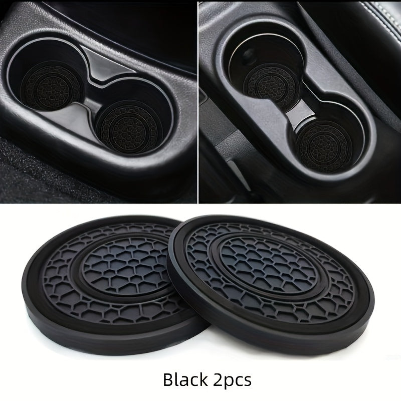 2pcs PVC Double Ring Car Cup Holder Pads