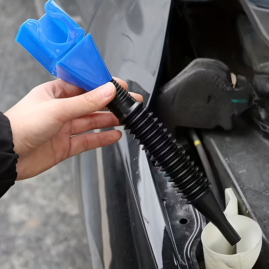 Portable & Foldable Oil Funnel with Quick-Connect Nozzle