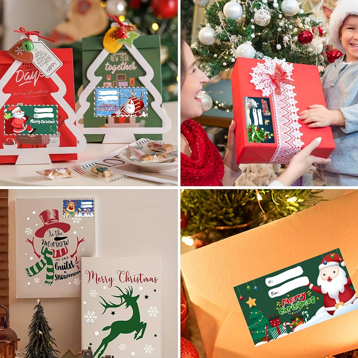 Self-Adhesive Christmas Gift Stickers