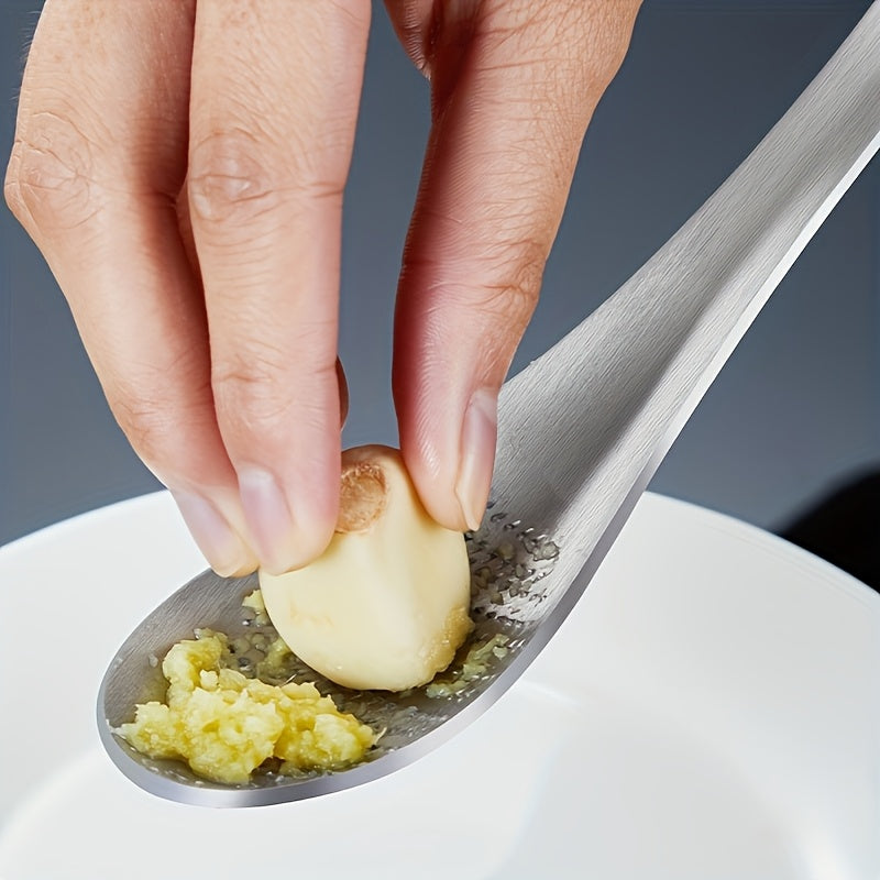 Stainless Steel Manual Garlic and Ginger Grinder Spoon