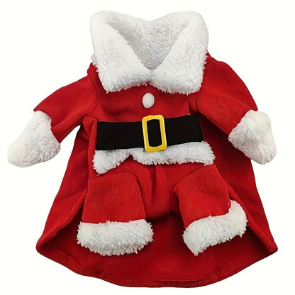 Festive Santa Claus Pet Costume Set