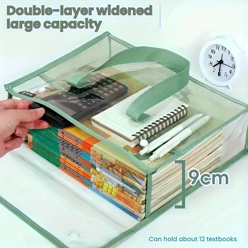 Transparent PVC File Organizer with Sturdy Handle