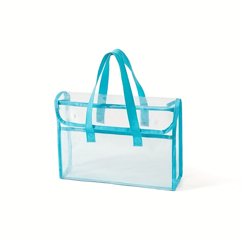 Transparent PVC File Organizer with Sturdy Handle