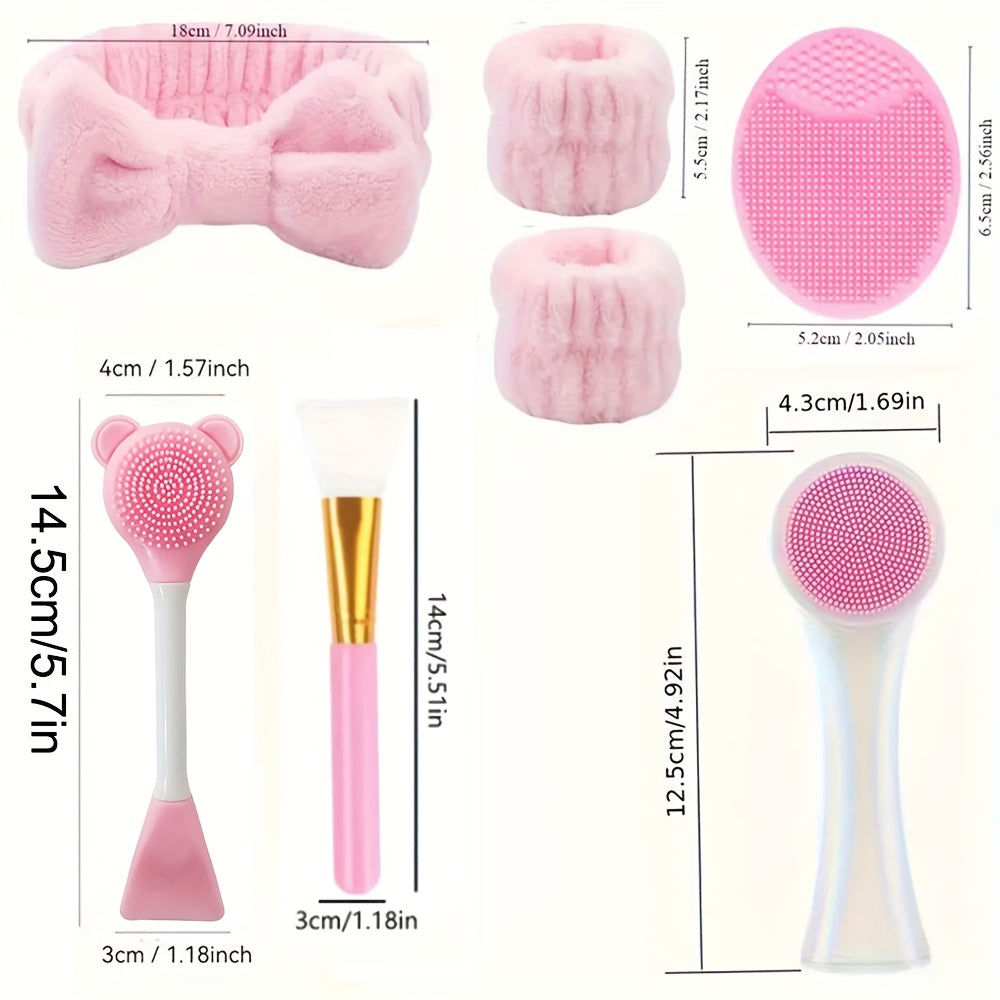 8pcs Makeup Bag + Deep Cleansing Facial Care Set