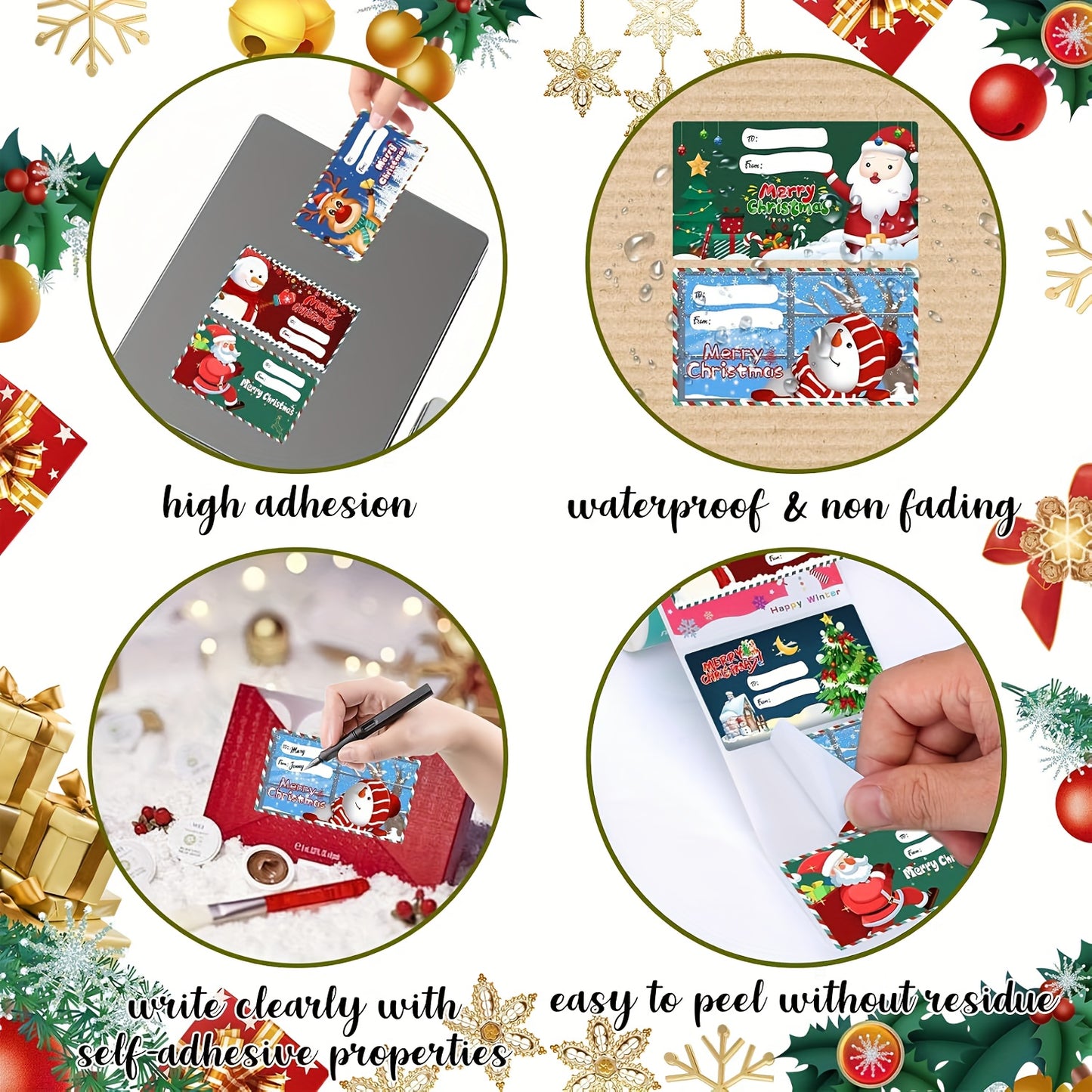 Self-Adhesive Christmas Gift Stickers
