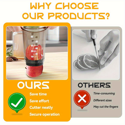 Heavy-Duty Manual Vegetable Chopper with Built-in Measurement Cup