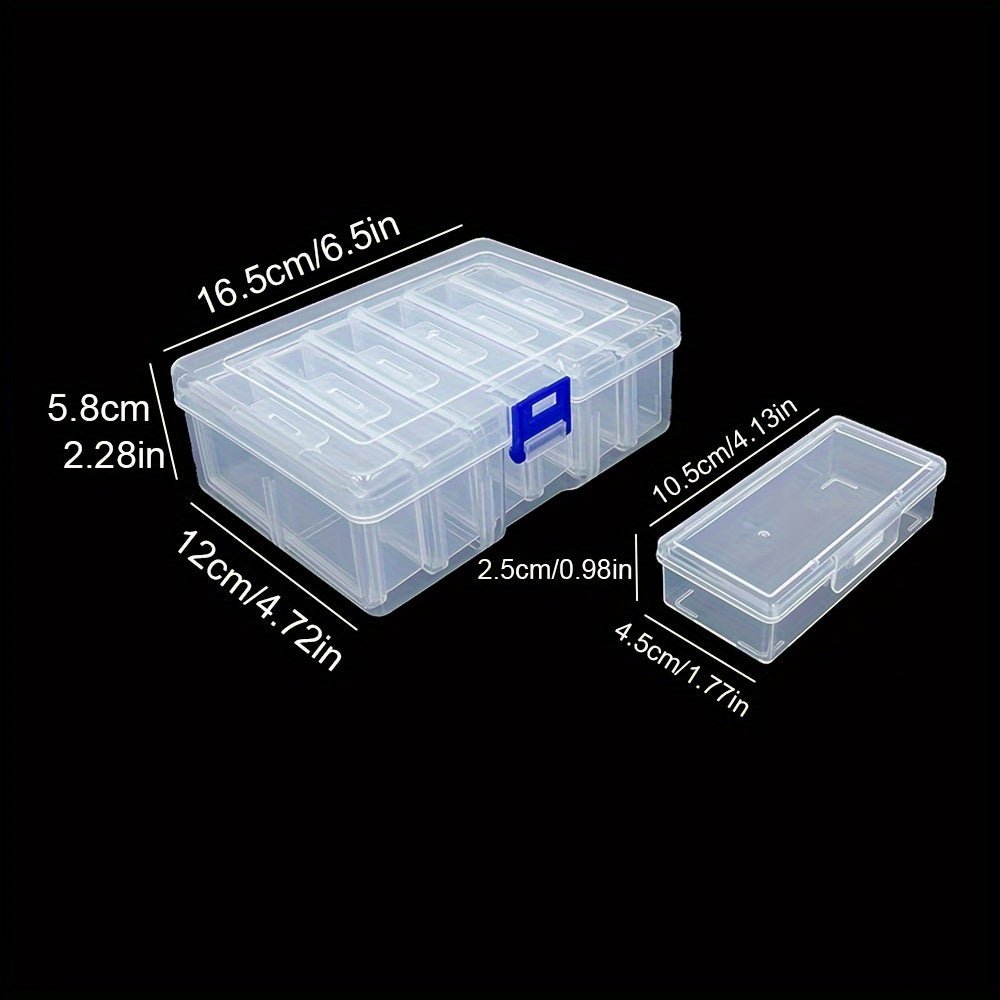 6pcs Clear Plastic Storage Box Set with Latch Lock - HazMarket
