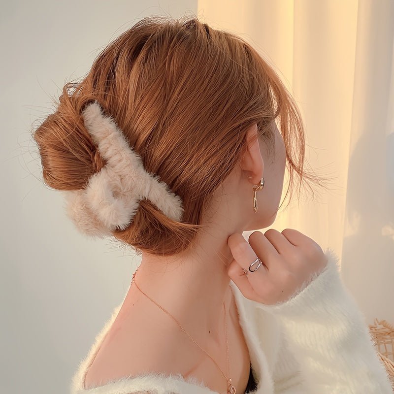 6pcs Winter Plush Hair Clip Claw - HazMarket