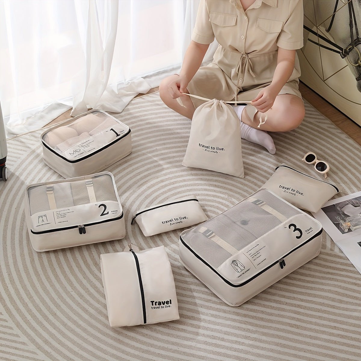 7 Pcs Packing Cubes For Suitcases - HazMarket