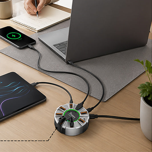 7 Port USB Hub with Ambient Light